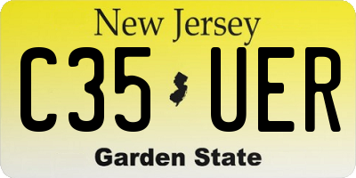 NJ license plate C35UER