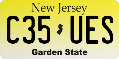 NJ license plate C35UES