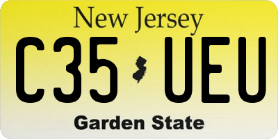 NJ license plate C35UEU