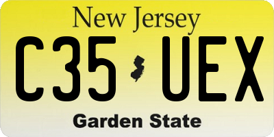 NJ license plate C35UEX