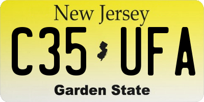 NJ license plate C35UFA