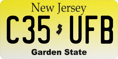 NJ license plate C35UFB