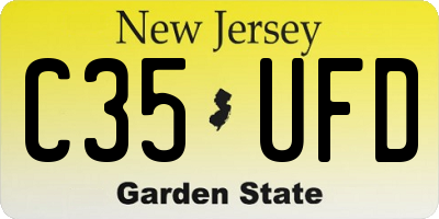 NJ license plate C35UFD