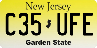 NJ license plate C35UFE