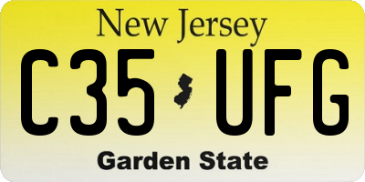 NJ license plate C35UFG