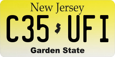 NJ license plate C35UFI