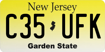 NJ license plate C35UFK