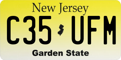 NJ license plate C35UFM