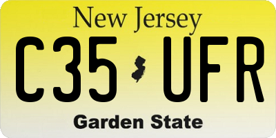 NJ license plate C35UFR