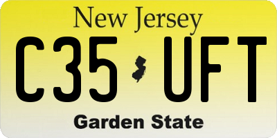 NJ license plate C35UFT