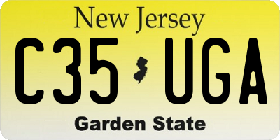 NJ license plate C35UGA