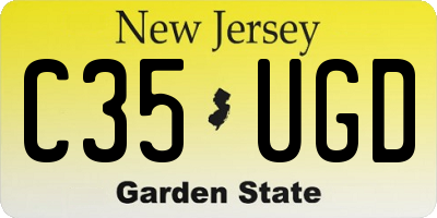 NJ license plate C35UGD
