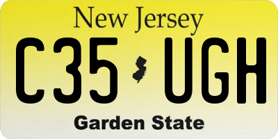 NJ license plate C35UGH