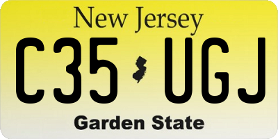 NJ license plate C35UGJ