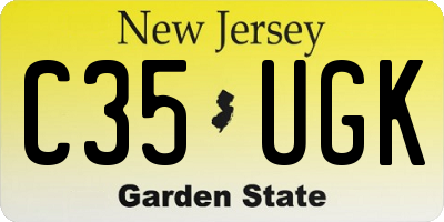 NJ license plate C35UGK