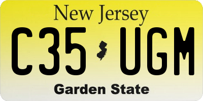 NJ license plate C35UGM