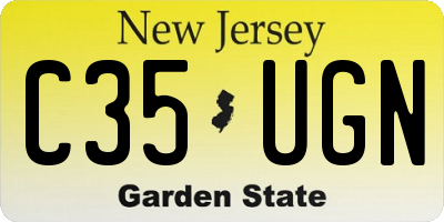 NJ license plate C35UGN