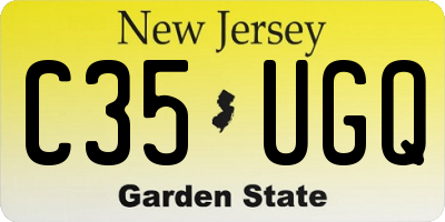 NJ license plate C35UGQ