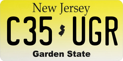 NJ license plate C35UGR