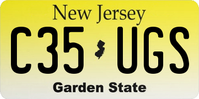 NJ license plate C35UGS