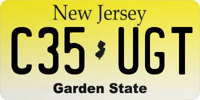 NJ license plate C35UGT
