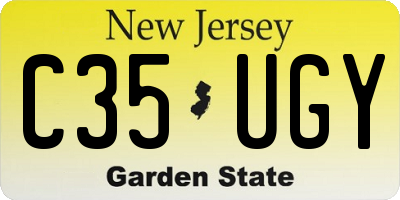 NJ license plate C35UGY