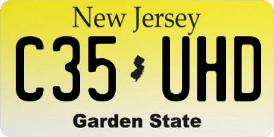 NJ license plate C35UHD