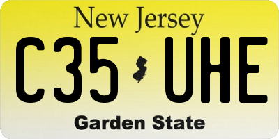 NJ license plate C35UHE