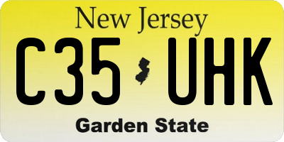 NJ license plate C35UHK