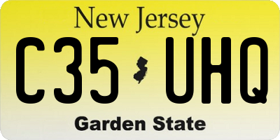 NJ license plate C35UHQ