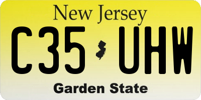NJ license plate C35UHW