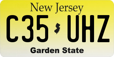 NJ license plate C35UHZ