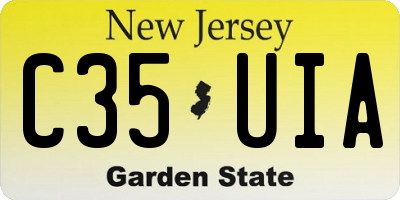 NJ license plate C35UIA