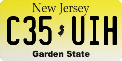 NJ license plate C35UIH