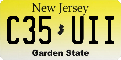 NJ license plate C35UII
