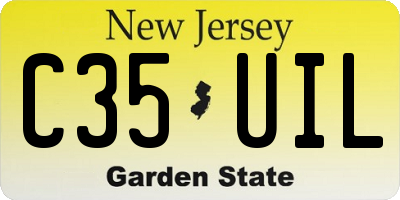 NJ license plate C35UIL