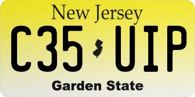 NJ license plate C35UIP