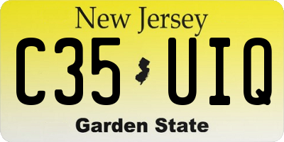 NJ license plate C35UIQ
