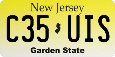 NJ license plate C35UIS