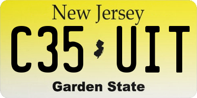 NJ license plate C35UIT