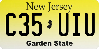 NJ license plate C35UIU