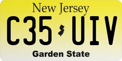 NJ license plate C35UIV