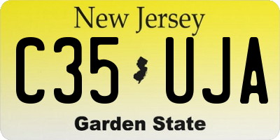 NJ license plate C35UJA