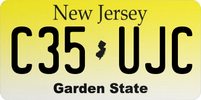 NJ license plate C35UJC