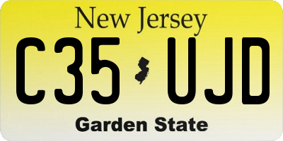 NJ license plate C35UJD