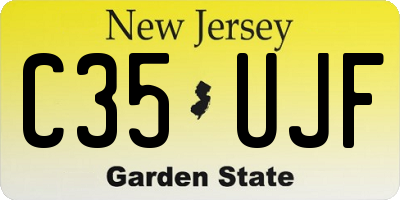 NJ license plate C35UJF