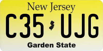 NJ license plate C35UJG