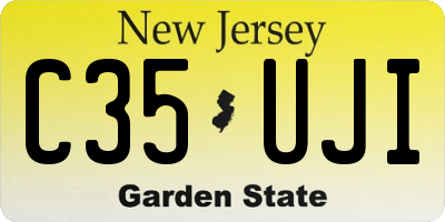NJ license plate C35UJI