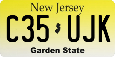 NJ license plate C35UJK