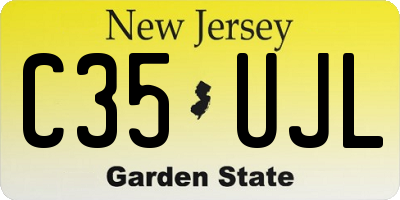 NJ license plate C35UJL